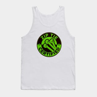 Zip Tie Certified Mechanic Sticker, Funny Technician Mechanic Electrician Construction Tank Top